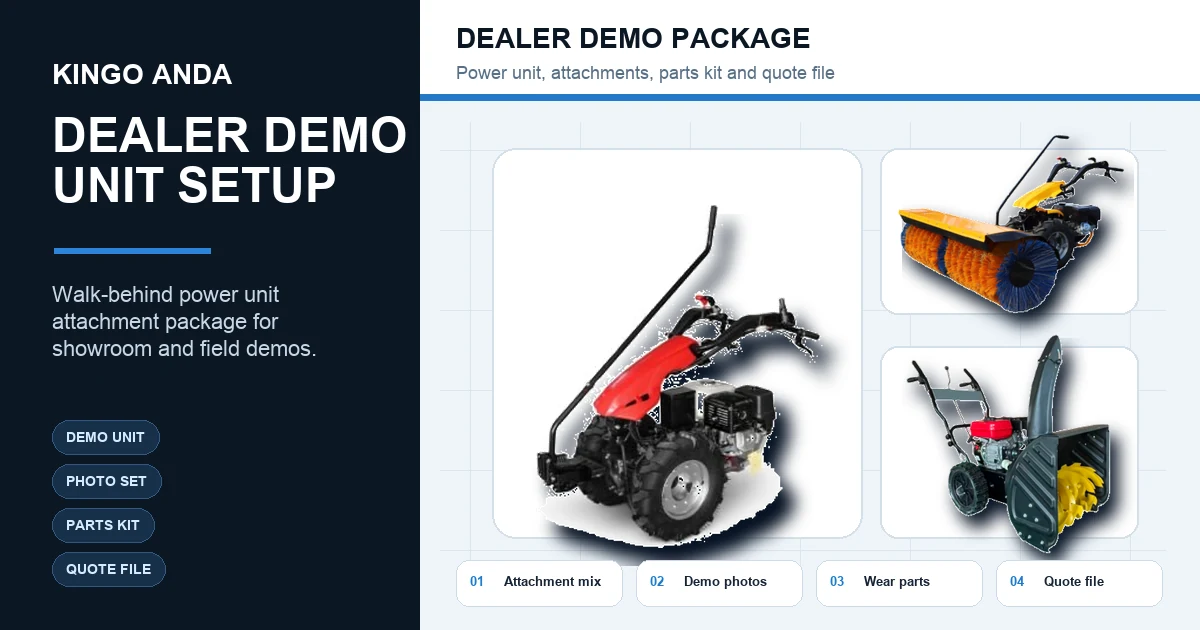 Dealer Demo Unit Setup for Walk-Behind Power Units Before Fall Equipment Shows