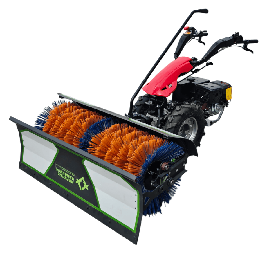 Push and sweep two-in-one attachment