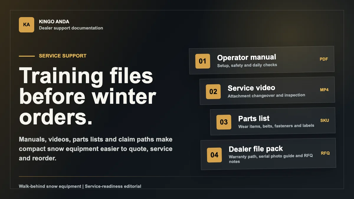 Service Videos and Dealer Training Files for Walk-Behind Snow Equipment
