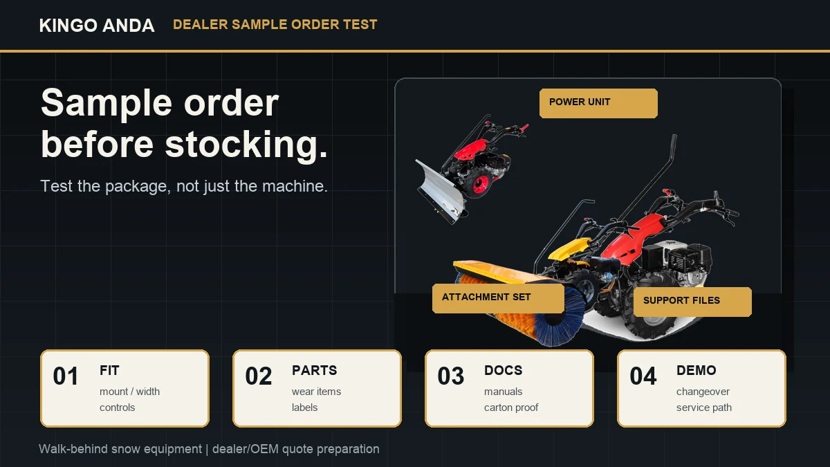Walk-Behind Snow Equipment Sample Orders: What Dealers Should Test Before Stocking