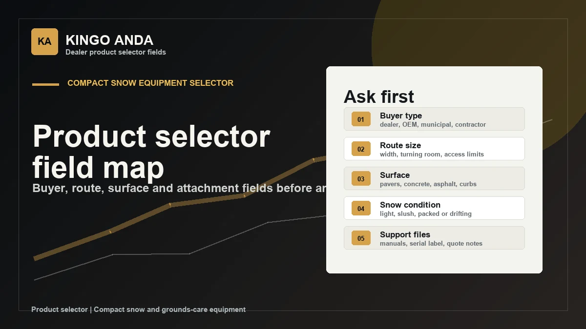 Product Selector Fields for Walk-Behind Power Units and Snow Attachments
