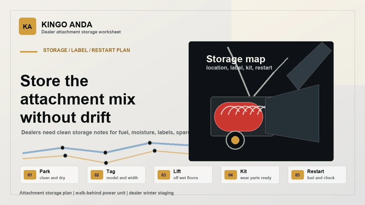 Walk-Behind Power Unit Attachment Storage Plans for Dealers Before Winter